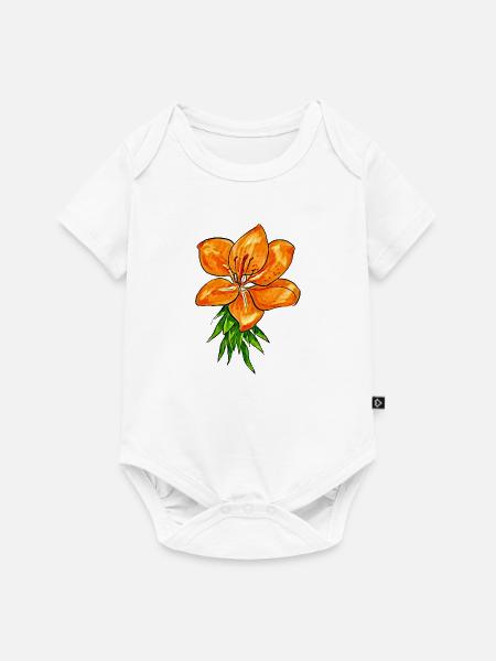LILIE - Baby Premium Kurzarmbody - Weiß