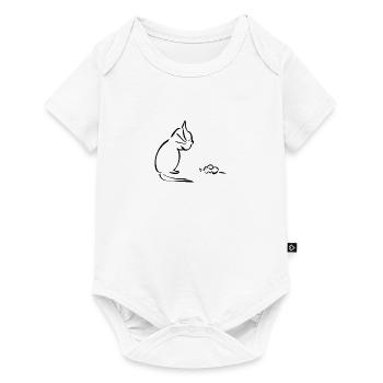 chat et souris - basique - Body à manches courtes Premium Bébé - blanc - Devant