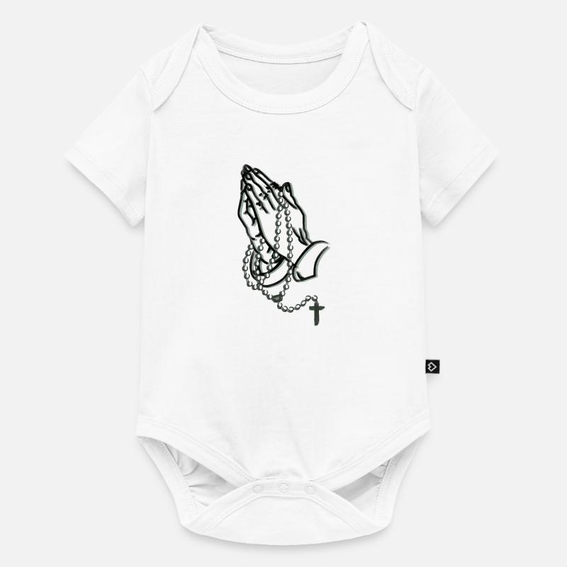 Mains en prière - Body à manches courtes Premium Bébé - blanc