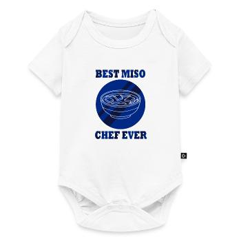 Miso Mangeant des nouilles Ramen Nourriture - Body à manches courtes Premium Bébé - blanc - Devant