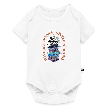 La saison hivernale et la lecture de livres Cozy - Body à manches courtes Premium Bébé - blanc - Devant