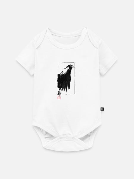 Krähenkante - Baby Premium Kurzarmbody - Weiß
