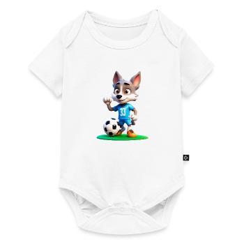 wolf soccer 2 - Body à manches courtes Premium Bébé - blanc - Devant