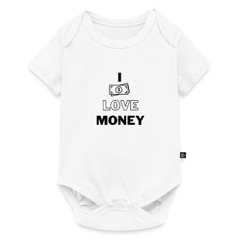 I love money - Geld Design - Baby Premium Kurzarmbody - Weiß - Vorne