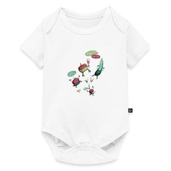 Partysalat in Farbe - Baby Premium Kurzarmbody - Weiß - Vorne