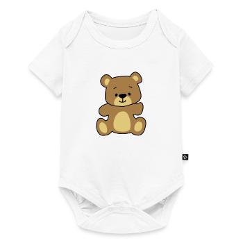 Teddybär - Baby Premium Kurzarmbody - Weiß - Vorne
