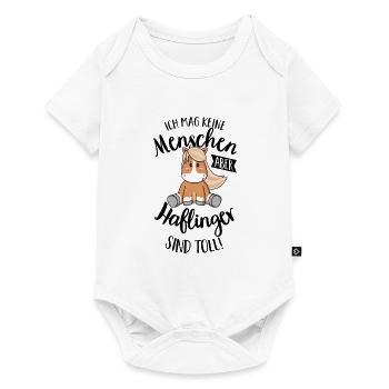 Ich mag keine Menschen - Haflinger Spruch - Pferd - Baby Premium Kurzarmbody - Weiß - Vorne