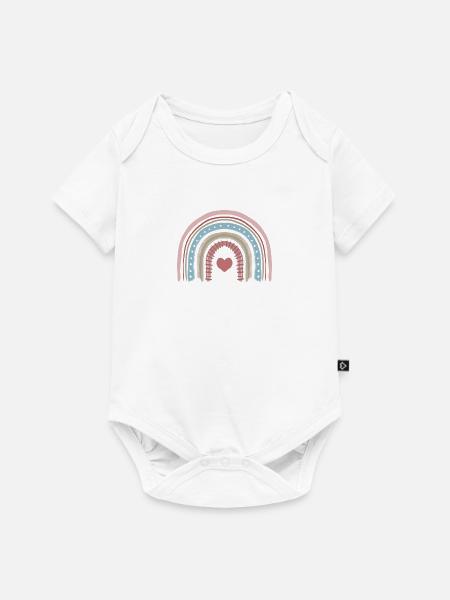 Regenbogen Boho - Baby Premium Kurzarmbody - Weiß