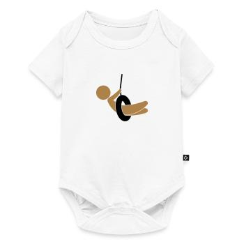 Child sitting on a swing - Baby Premium short-sleeve bodysuit - white - Front