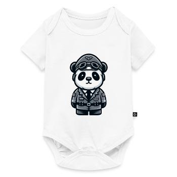 Cute Panda Pilot - Baby Premium short-sleeve bodysuit - white - Front
