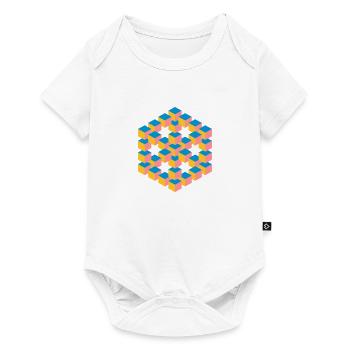 Figure impossible imagination géométrie cube Escher - Body à manches courtes Premium Bébé - blanc - Devant