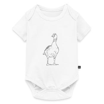 Oie - Dessin détaillé des oies - Body à manches courtes Premium Bébé - blanc - Devant