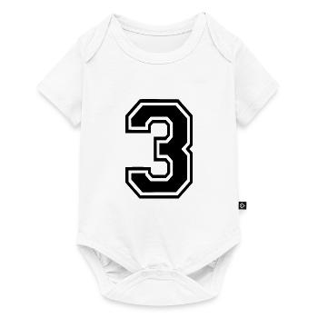 3 - Baby Premium Kurzarmbody - Weiß - Vorne