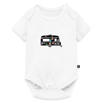 Caravan with stickers - Baby Premium short-sleeve bodysuit - white - Front