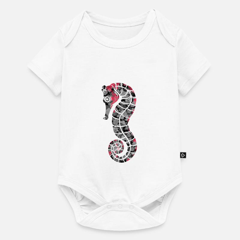 hippocampe - Body à manches courtes Premium Bébé - blanc