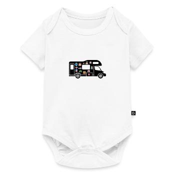 Nasturtium with Stickers - Baby Premium short-sleeve bodysuit - white - Front