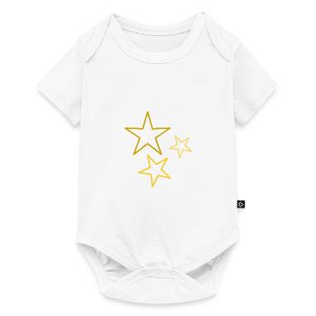 ETOILE. STAR. ETOILES. FÊTE. ANNIVERSAIRE. NOËL - Body à manches courtes Premium Bébé - blanc - Devant