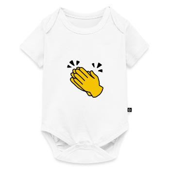 Emoji Applaus Skizze Farbe - Baby Premium Kurzarmbody - Weiß - Vorne