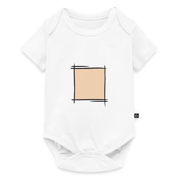Cadre décoratif. Bannières / cadres. - Body à manches courtes Premium Bébé - blanc - Devant