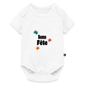 BONNE FÊTE. FÊTE DES MÈRES. FÊTE DES PÈRES. FÊTE - Body à manches courtes Premium Bébé - blanc - Devant