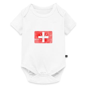 Drapeau suisse Suisse Faune sauvage - Body à manches courtes Premium Bébé - blanc - Devant