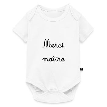 MASTER. THANK YOU. THANK YOU MASTER - Baby Premium short-sleeve bodysuit - white - Front