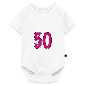 50. 50 YEARS. 50th ANNIVERSARY. 50 YEARS ANNIVERSARY. - Baby Premium short-sleeve bodysuit - white - Front