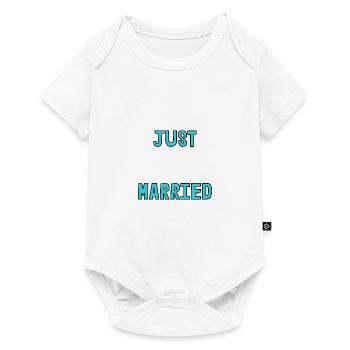 JUST MARRIED. Bachelorette party. VALENTINE'S DAY. COUPLE - Baby Premium short-sleeve bodysuit - white - Front