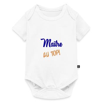 MAITRE - Body à manches courtes Premium Bébé - blanc - Devant