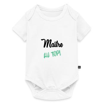 MAITRE. MAÎTRESSE. MERCI - Body à manches courtes Premium Bébé - blanc - Devant