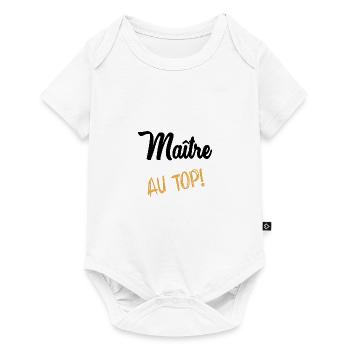 MAÎTRE. MAITRE. MERCI. MERCI MAÎTRE - Body à manches courtes Premium Bébé - blanc - Devant