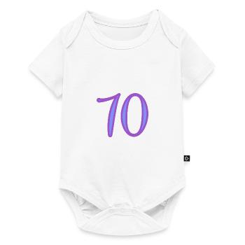 70. 70 JAHRE. 70-JÄHRIGES JUBILÄUM. 70-JÄHRIGES JUBILÄUM. - Baby Premium Kurzarmbody - Weiß - Vorne