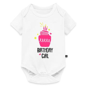 Geburtstagsshirt Mädchen - Baby Premium Kurzarmbody - Weiß - Vorne