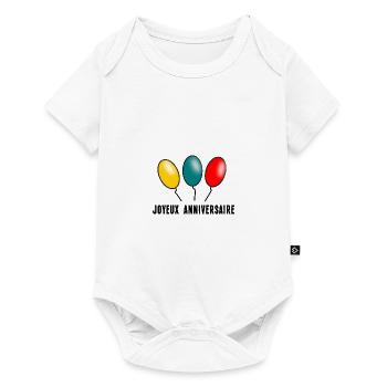 ALLES GUTE ZUM GEBURTSTAG. ALLES GUTE ZUM GEBURTSTAG. JAHRESTAG. - Baby Premium Kurzarmbody - Weiß - Vorne
