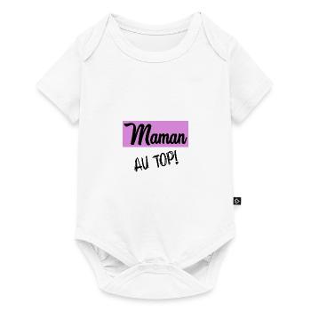 MAMAN - Body à manches courtes Premium Bébé - blanc - Devant