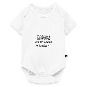 Single Sprüche lustig alleinstehend Geschenk Solo - Baby Premium Kurzarmbody - Weiß - Vorne