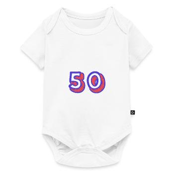 50. 50 YEARS. 50th ANNIVERSARY. 50TH ANNIVERSARY. - Baby Premium short-sleeve bodysuit - white - Front