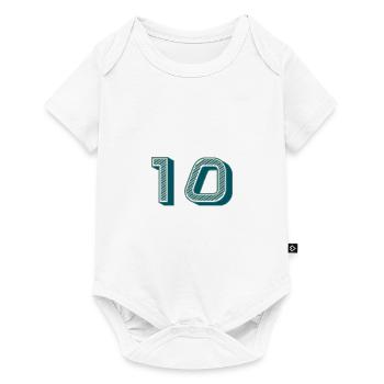 10. 10 YEARS. 10th ANNIVERSARY. 10 YEAR ANNIVERSARY. - Baby Premium short-sleeve bodysuit - white - Front