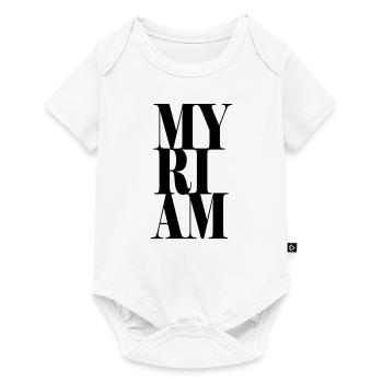 Myriam Nom Prénom Police moderne Word Art - Body à manches courtes Premium Bébé - blanc - Devant