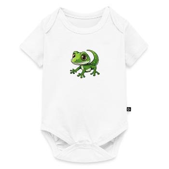 Lustiger Gecko - Baby Premium Kurzarmbody - Weiß - Vorne