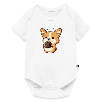 Cogri avec kafee - Body à manches courtes Premium Bébé - blanc - Devant