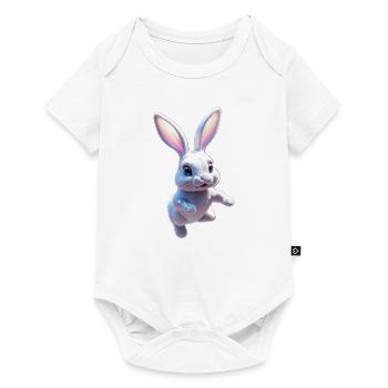 Rabbit Cuty - Baby Premium Kurzarmbody - Weiß - Vorne