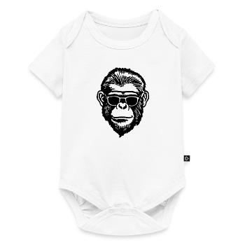 Singe Singe Visage de Singe - Body à manches courtes Premium Bébé - blanc - Devant