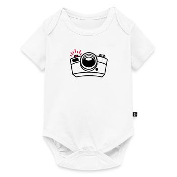 Dessin de caméra photo pour les photographes passionnés - Body à manches courtes Premium Bébé - blanc - Devant