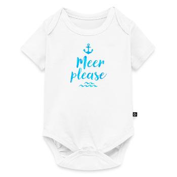 MEER PLEASE WASSERFARBEN IM VINTAGE LOOK - Baby Premium Kurzarmbody - Weiß - Vorne