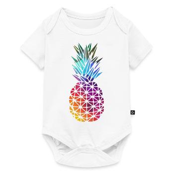 Ananas arc-en-ciel - Body à manches courtes Premium Bébé - blanc - Devant