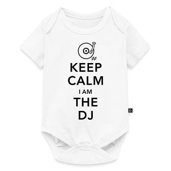keep calm i am deejay dj - Baby Premium Kurzarmbody - Weiß - Vorne