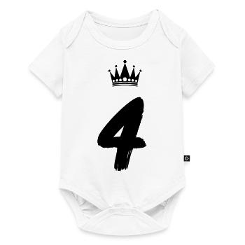 4 Couronne - Body à manches courtes Premium Bébé - blanc - Devant