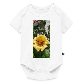 Beautiful yellow flower - Baby Premium short-sleeve bodysuit - white - Front