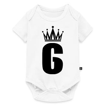 6 - Baby Premium Kurzarmbody - Weiß - Vorne